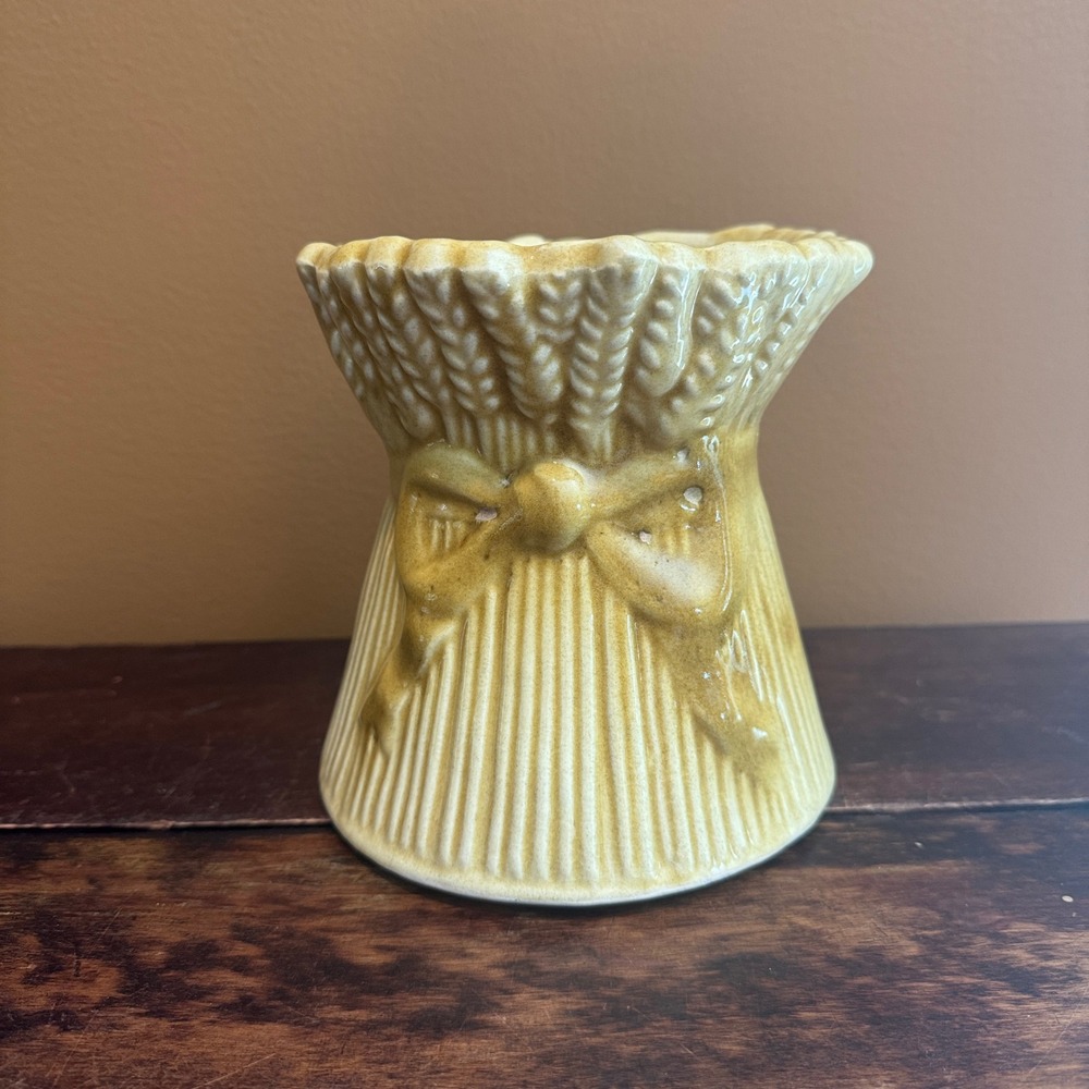 Vintage House of Webster Sheaf of‎ Wheat Haystack Vase Planter Cookie Jar